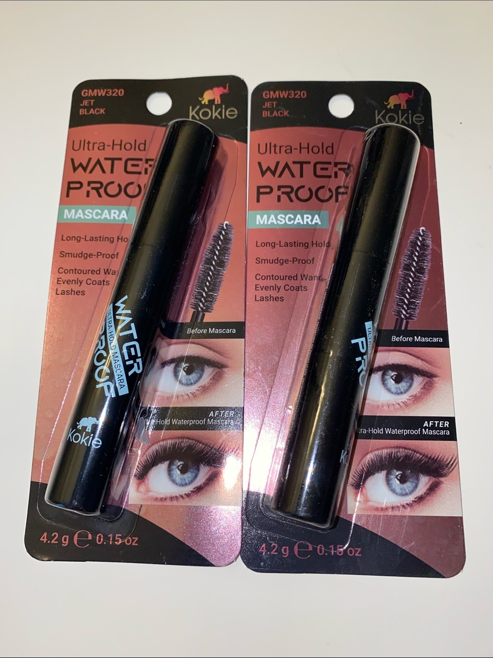 Kokie Ultra Hold Waterproof Mascara JET BLACK Set